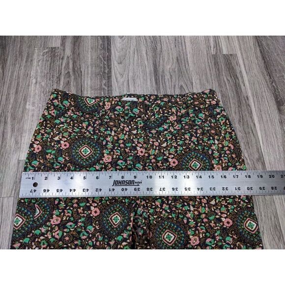 J. Crew Womens Size 6 Floral Paisley Multicolored Capri Cropped Pants - Picture 9 of 12